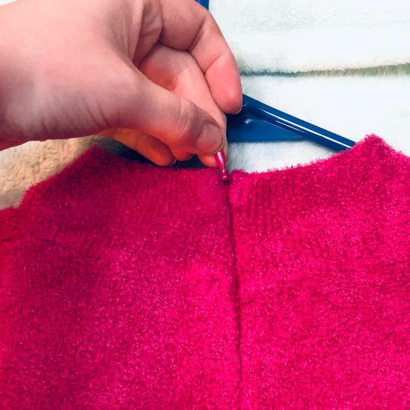 ❄️Koret Petite pink furry mock turtleneck sweater - Picture 4 of 6